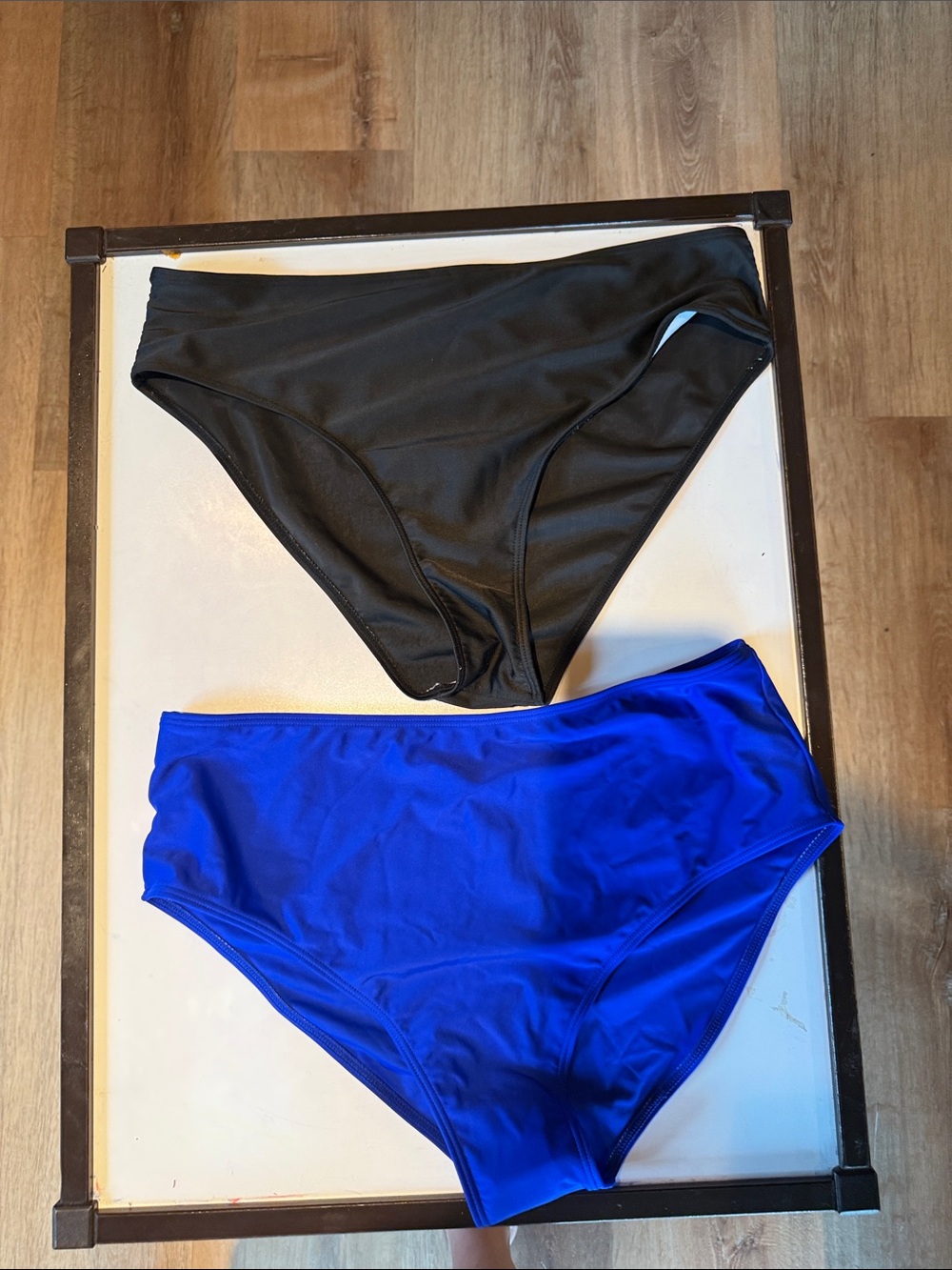 Simple Bikini Bottoms Duo - Black and Cobalt Blue